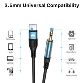 MyBat USB - C to 3.5mm Male Audio Cable (L=4 FT) - BlackMyBat Pro